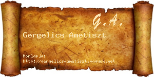 Gergelics Ametiszt névjegykártya